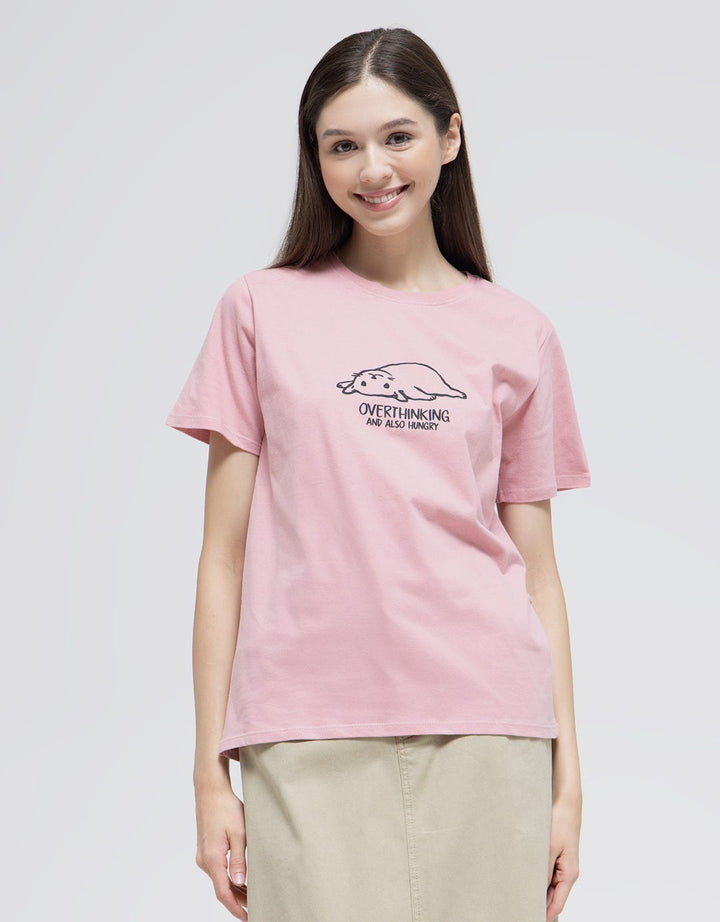 Nevada Overthinking Print Kaos Wanita