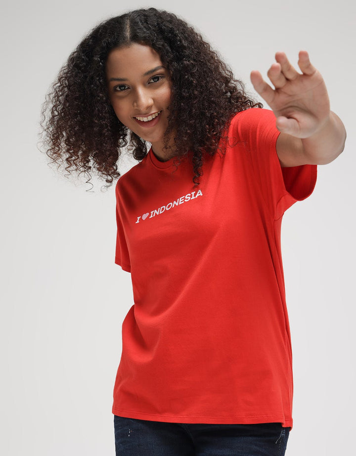 Nevada I Love Indonesia Kaos Wanita