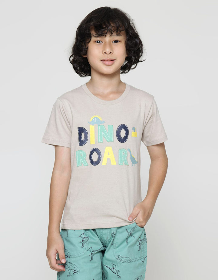 Little M Dino Roar Kaos Anak Laki-laki