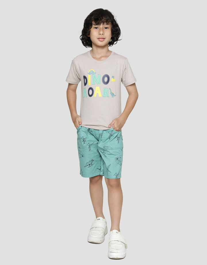 Little M Dino Roar Kaos Anak Laki-laki