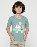 Little M Dino Truck Kaos Anak Laki-laki