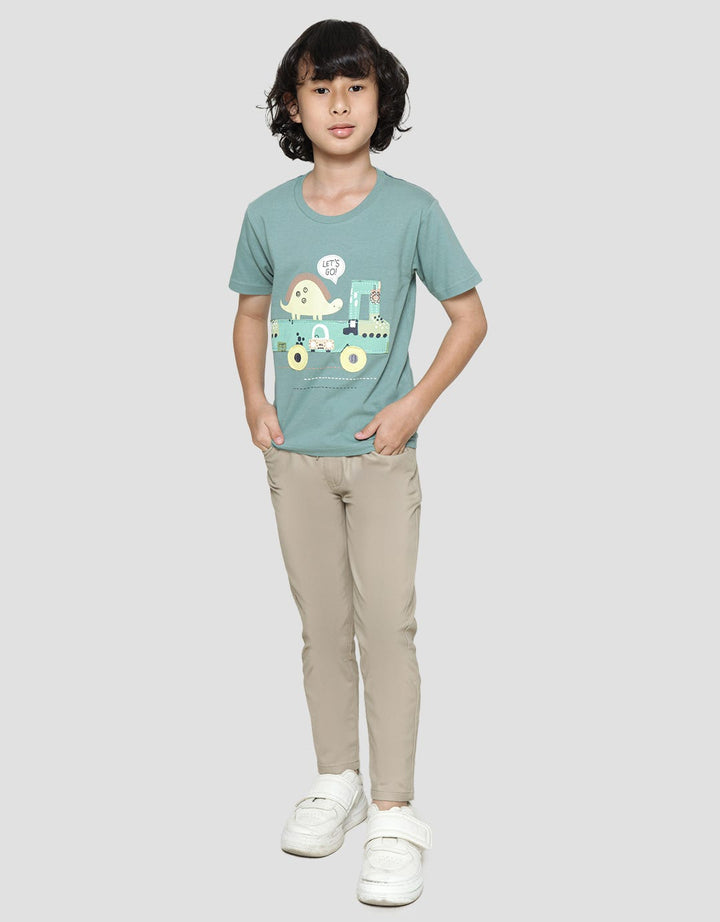 Little M Dino Truck Kaos Anak Laki-laki