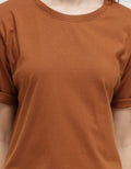 Nevada Midi Dress Solid Jersey Basic 2 Pockets Wanita
