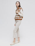 Nevada Sweatshirt Polo Neck Argyle Pattern