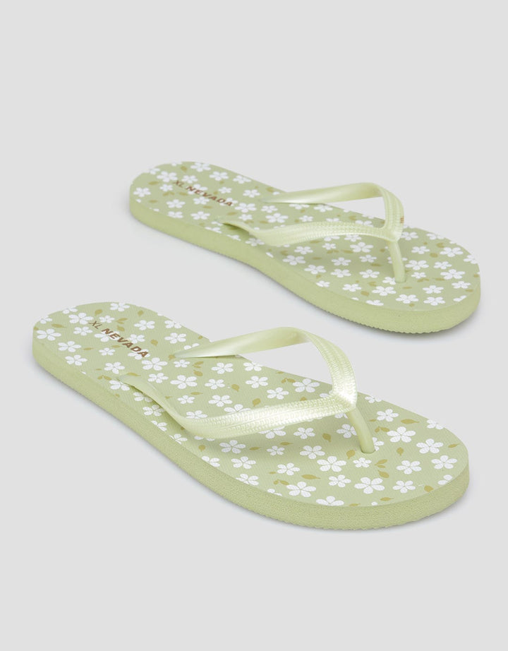Nevada Flower Print Sandal Jepit Wanita