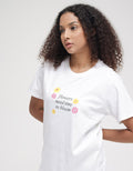 Details Time To Bloom Print Kaos Wanita