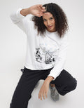 Disney Sweatshirt Print Mickey Minnie