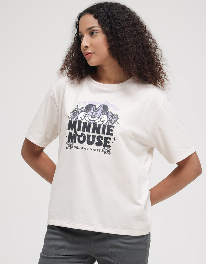 Disney Short Sleeve T-Shirt Disney Basic Print Minnie