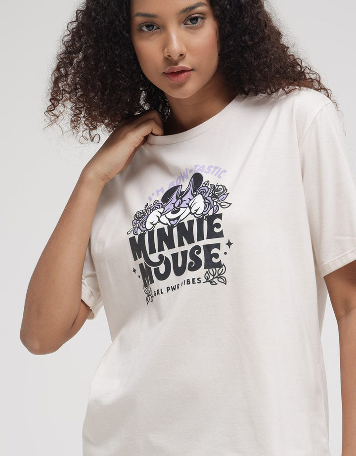 Disney Short Sleeve T-Shirt Disney Basic Print Minnie