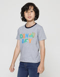 Little M Short Sleeve T-Shirt Print Stripe Dino Boy