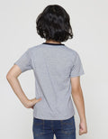 Little M Short Sleeve T-Shirt Print Stripe Dino Boy