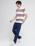 Walrus Three Stripe Look Polo Shirt
