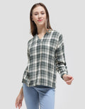 Connexion Kemeja Lengan Panjang Hai Neck Skipper Wanita
