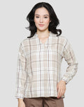Connexion Kemeja Lengan Panjang Hai Neck Skipper Wanita