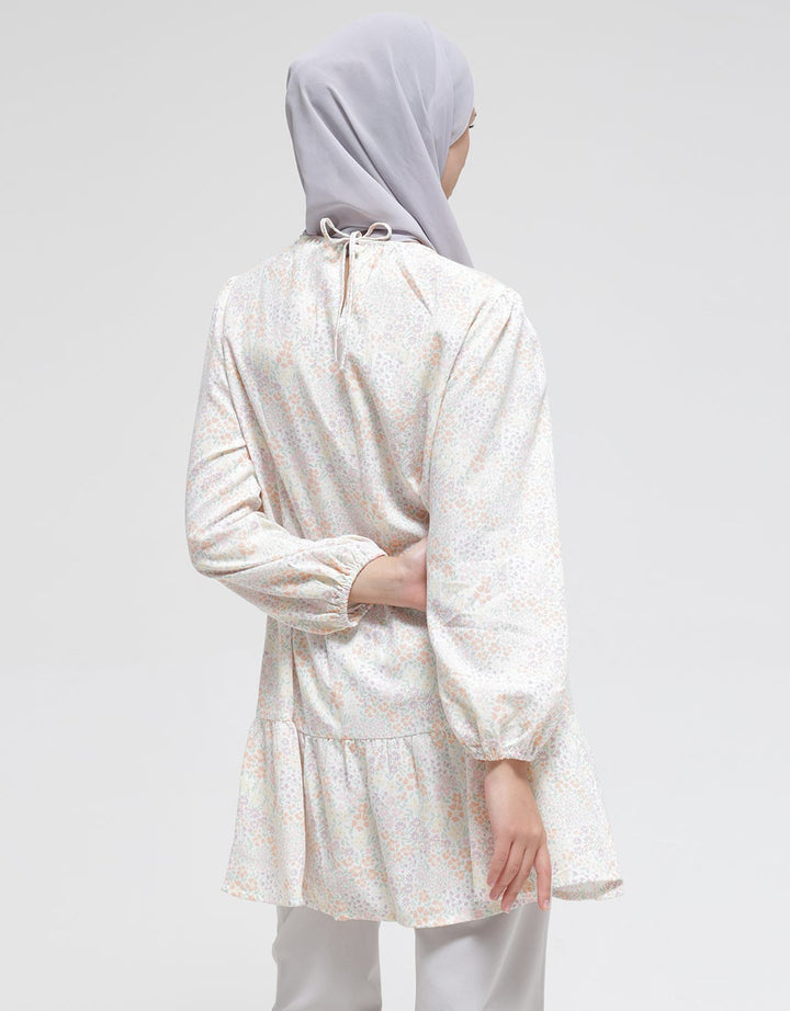 Annisa Long Sleeve Midi Tunic Print Layer