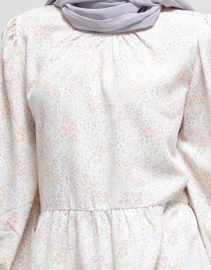 Annisa Long Sleeve Midi Tunic Print Layer