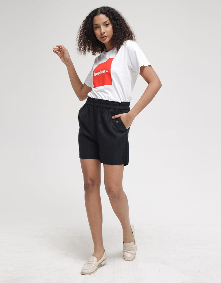 Connexion Short Pants Linen With Side Pockets