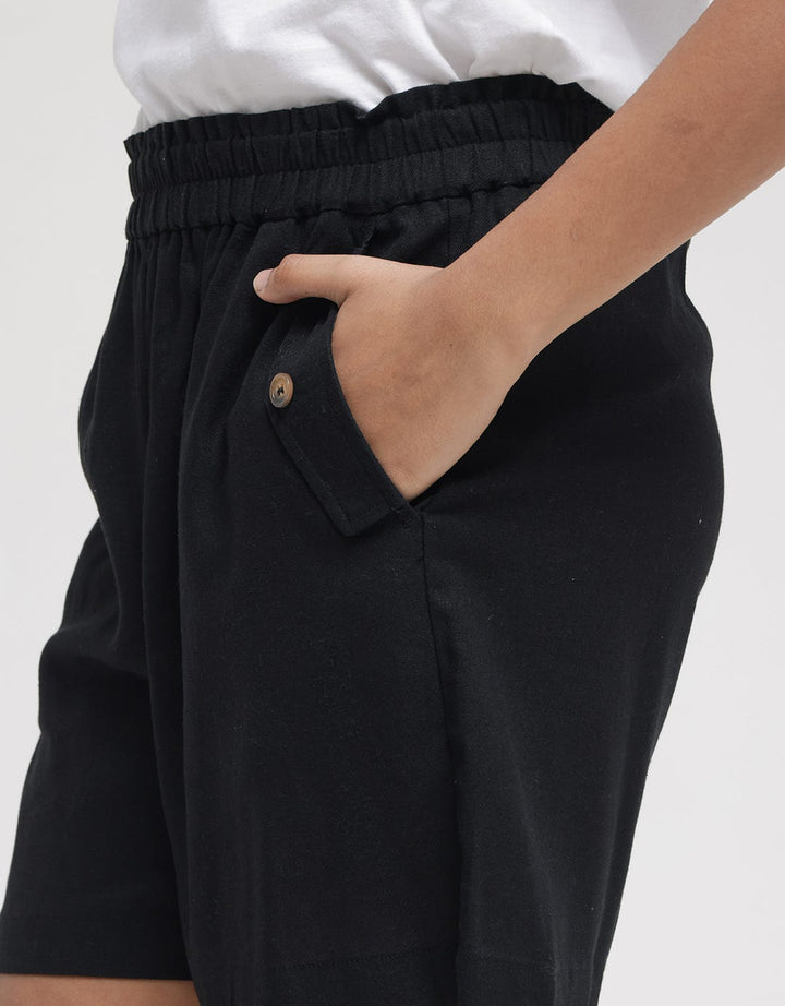 Connexion Short Pants Linen With Side Pockets