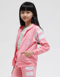 Little M Jacket Hoody Tanduk Kombinasi Salur