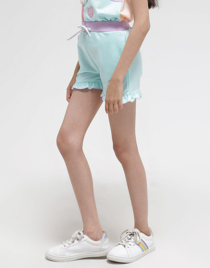 Little M Short Pants Ruffle Neci Bordir