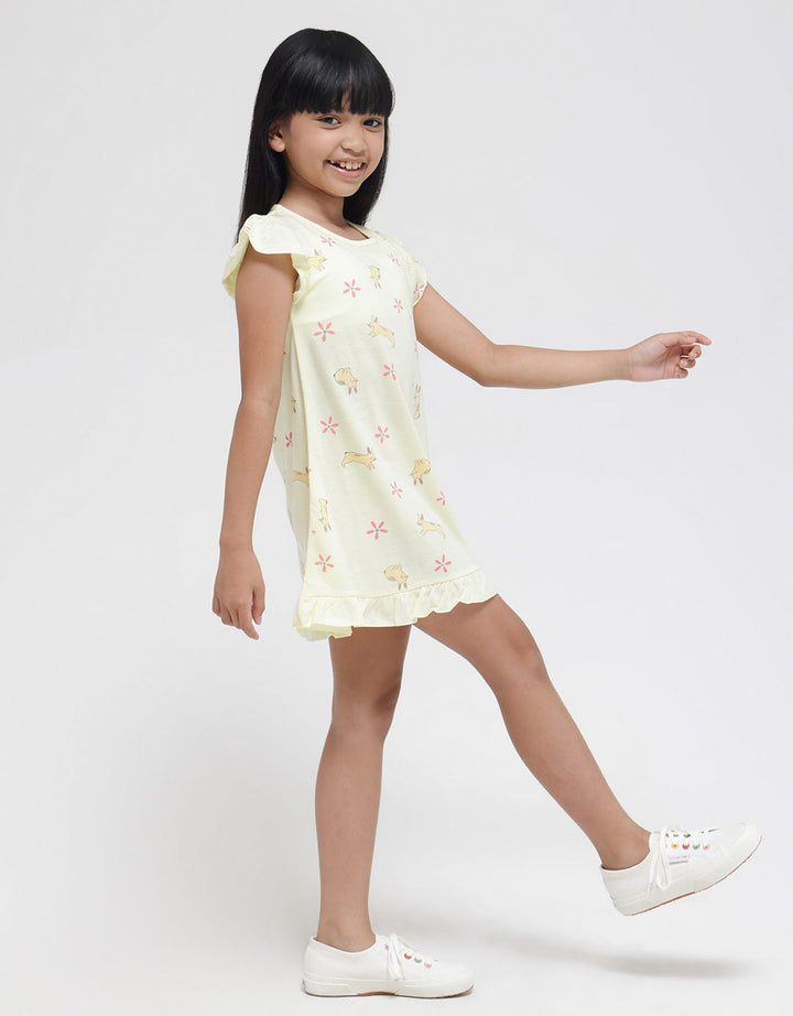 Little M Bunny Flower Midi Dress Anak Perempuan