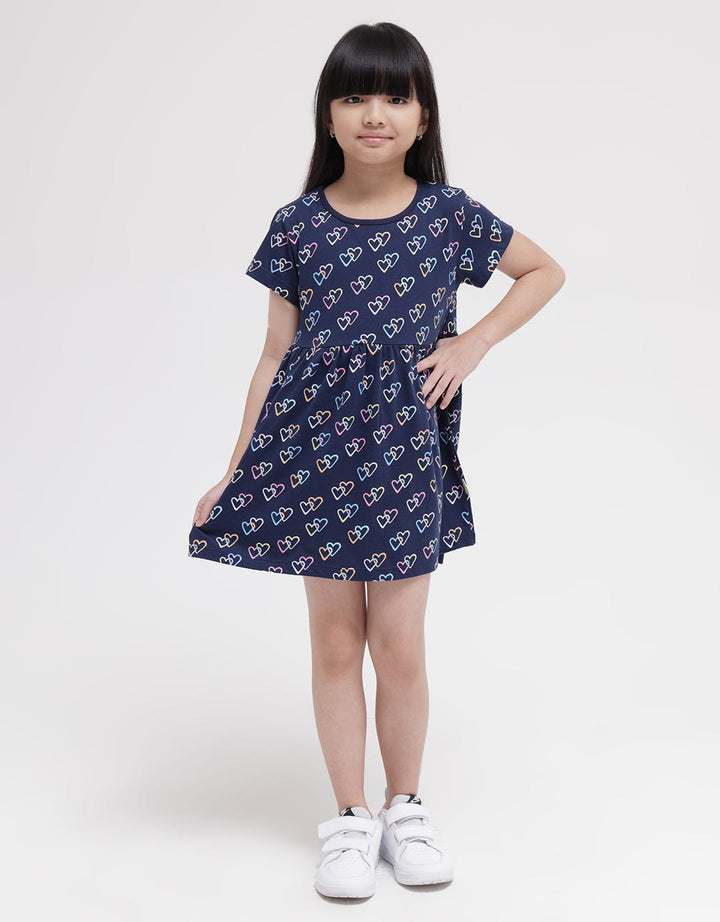 Little M Short Sleeve Midi Dress Daily Hati Double
