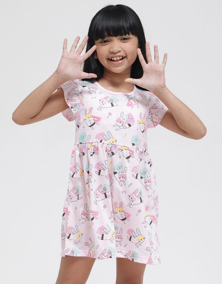 Little M Super Bunny Midi Dress Anak Perempuan