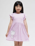 Little M Bordir Cat Midi Dress Anak Perempuan