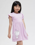 Little M Bordir Cat Midi Dress Anak Perempuan