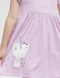 Little M Bordir Cat Midi Dress Anak Perempuan