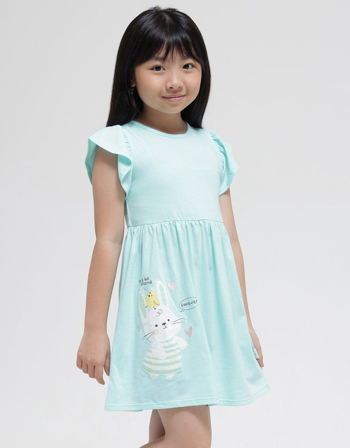 Little M Bordir Bunny Midi Dress Anak Perempuan