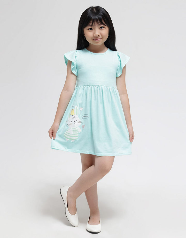 Little M Bordir Bunny Midi Dress Anak Perempuan