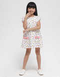 Little M Colorfull Heart Midi Dress for Girls