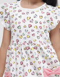 Little M Colorfull Heart Midi Dress for Girls