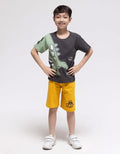Little M Short Pants Knit Dino Skeleton