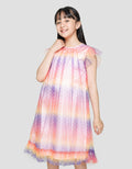 Sweet Miss Short Sleeve Midi Dress Tile Tangan Geber Scaly Fish