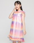 Sweet Miss Short Sleeve Midi Dress Tile Tangan Geber Scaly Fish