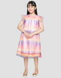 Sweet Miss Short Sleeve Midi Dress Tile Tangan Geber Scaly Fish
