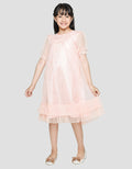 Sweet Miss Short Sleeve Midi Dress Tile Tangan Geber Gliter