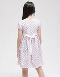 Sweet Miss Short Sleeve Midi Dress Floral Stripes Side Pockets