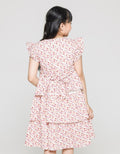 Sweet Miss Short Sleeve Midi Dress Susun 3 Geber Pita Pinggang