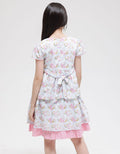 Sweet Miss Short Sleeve Midi Dress Bunga Susun 3 Komb Salur