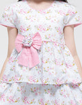 Sweet Miss Short Sleeve Midi Dress Bunga Susun 3 Komb Salur