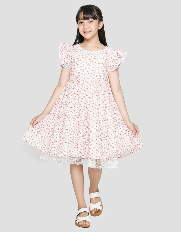 Sweet Miss Sleeve Lace Dress Anak Perempuan