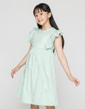 Sweet Miss Salur Soulder Midi Dress for Girls