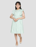 Sweet Miss Salur Soulder Midi Dress for Girls