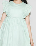 Sweet Miss Salur Soulder Midi Dress for Girls