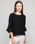 St. Yves Long Sleeve Blouse Embroidery Blouse With Gynella Crush Fabric