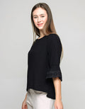 St. Yves Long Sleeve Blouse Embroidery Blouse With Gynella Crush Fabric