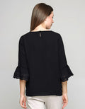 St. Yves Long Sleeve Blouse Embroidery Blouse With Gynella Crush Fabric